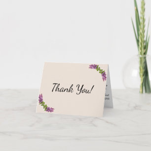 Lilacs and Cream Thank you Card