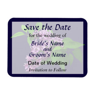 Lilacs and Leaves Save the Date Magnet