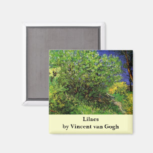 Lilacs by Vincent van Gogh, Vintage Garden Flowers Magnet