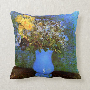 Lilacs Daisies Anemones (F322)Van Gogh Fine Art Cushion