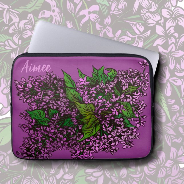Lilacs Floral  Laptop Sleeve (Creator Uploaded)