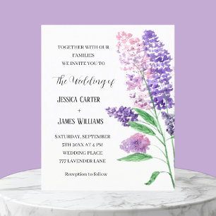 Lilacs Floral Watercolor Rustic Elegant Wedding