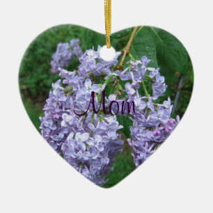 Lilacs for Mum Ceramic Ornament