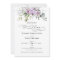 Lilacs Greenery Script Wedding Invitation Purple