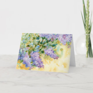 Lilacs III Blank Notecard