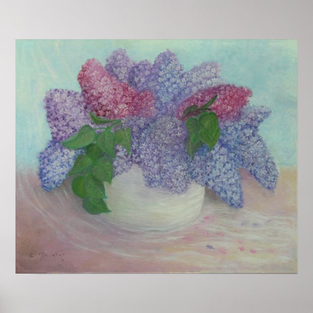 Lilacs In A Vase Poster (Front)