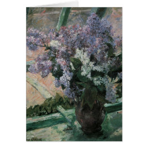 Lilacs in a Window by Mary Cassatt, Vintage Art