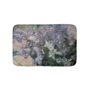 Lilacs in a Window by Mary Cassatt, Vintage Art Bath Mat