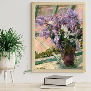 Lilacs in a Window Mary Cassatt Fine Art Poster