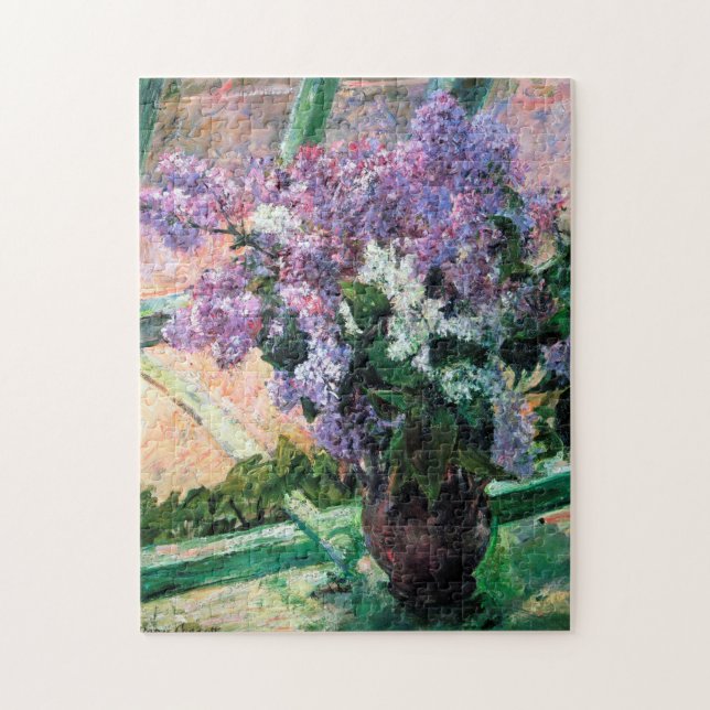 Lilacs in a Window, Mary Cassatt Jigsaw Puzzle (Vertical)