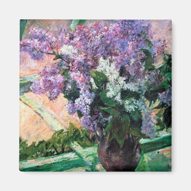 Lilacs in a Window, Mary Cassatt Magnet (Front)