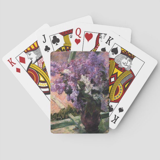 Lilacs in a Window | Mary Cassatt Playing Cards (Back)