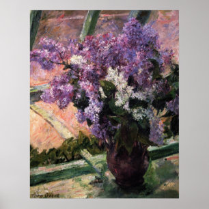 Lilacs In A Window Poster