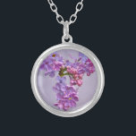 Lilacs in Springtime Silver Plated Necklace<br><div class="desc">Can coordinate with a bridal shower invitation I've designed.</div>