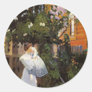 Lilacs in Sun Classic Round Sticker