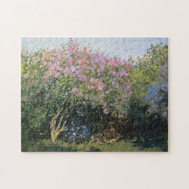 Lilacs in the Sun Monet Fine Art Jigsaw Puzzle (Horizontal)