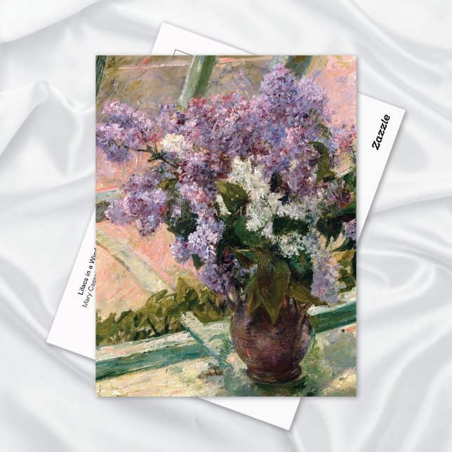 Lilacs in Window Mary Cassatt Postcard (Creator Uploaded)
