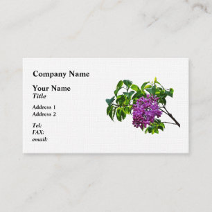 Lilacs Just Opening Business Card