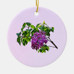Lilacs Just Opening Ceramic Ornament