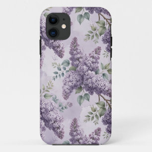 Lilacs Lilac Blossoms Sage Green Dusty Lavender iPhone 11 Case
