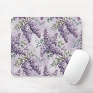 Lilacs Lilac Blossoms Sage Green Dusty Lavender Mouse Pad