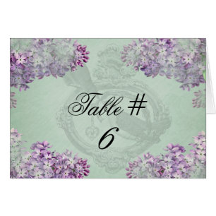 Lilacs Locket Customised Table Number Cards