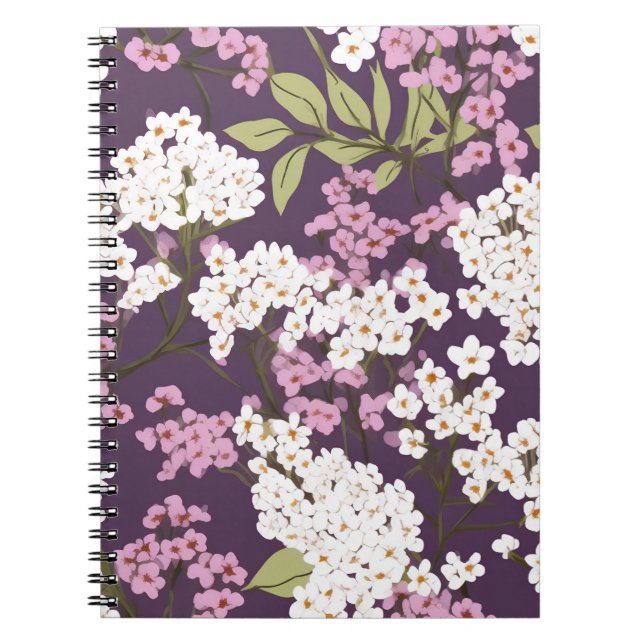 Lilacs On Purple Notebook (Front)