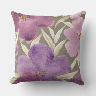 Lilacs on watercolor cushion