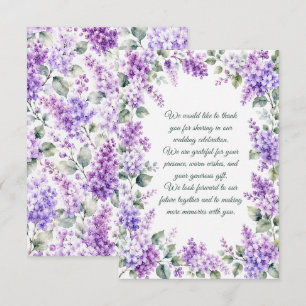 Lilacs Wedding Card