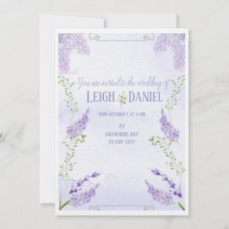 Lilacs wedding invitation
