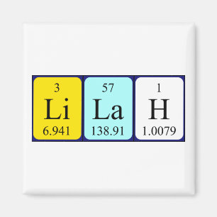 Lilah periodic table name magnet