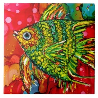 Lila's Angel Fish II Tile