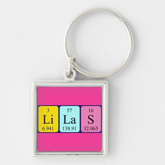Lilas periodic table name keyring (Front)
