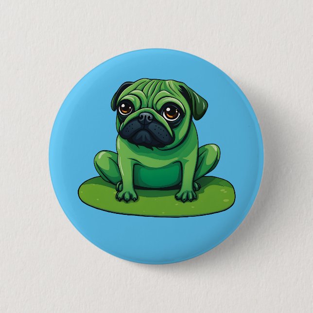 Lili Pug 6 Cm Round Badge (Front)