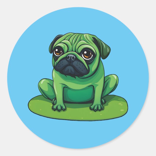 Lili Pug Classic Round Sticker (Front)