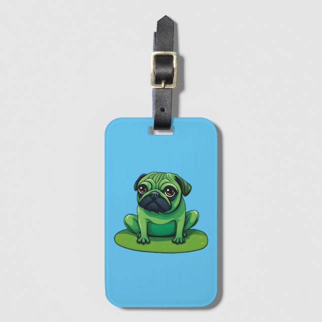 Lili Pug Luggage Tag (Front Vertical)