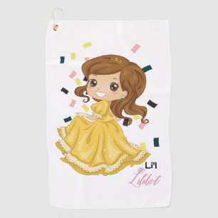 Lilibet Named Golden Princess Girl Gifts Golf Towel