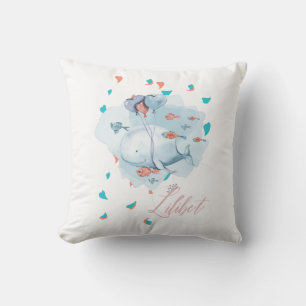 Lilibet Named Magical WHALE Gifts for Girls Cushion