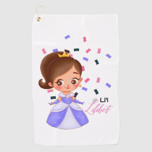 Lilibet Named Purple Princess Gifts for Girls Golf Towel
