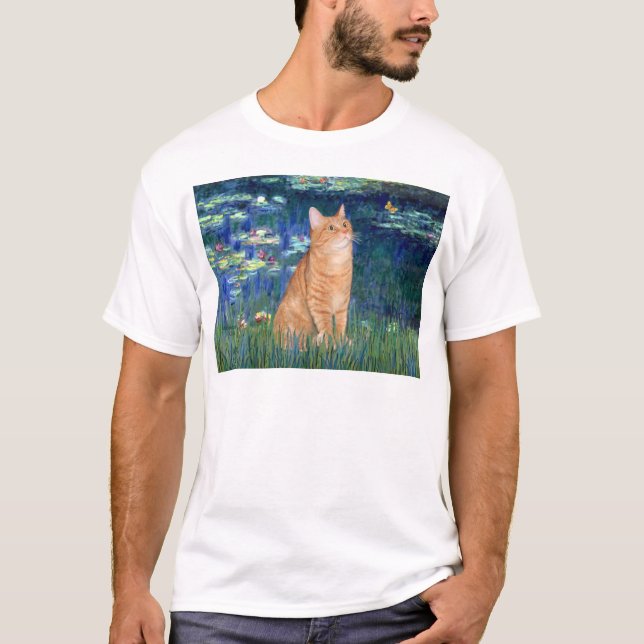 Lilies 5 - Orange Tabby SH cat 46 T-Shirt (Front)