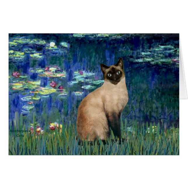 Lilies 5 - Seal Point Siamese cat (Front Horizontal)