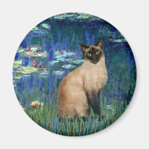 Lilies 5 - Seal Point Siamese cat Magnet
