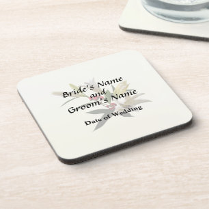 Lilies and Berries Wedding Supplies Coaster