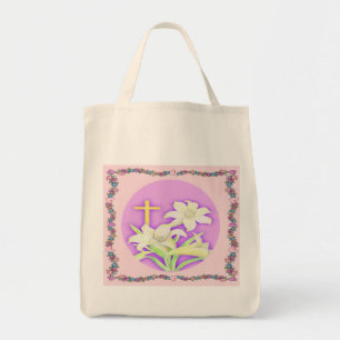 Lilies and the Cross - Tote Bag