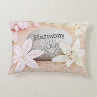 Lilies, Beach Sand, Harmony Stone Accent Pillow