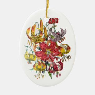 Lilies Ceramic Tree Decoration