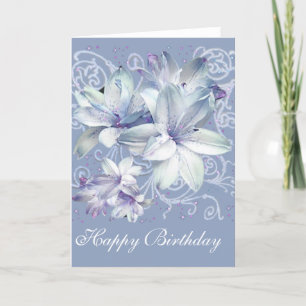 Lilies (customisable) card