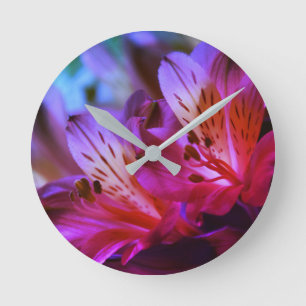 Lilies Floral Wall Clock