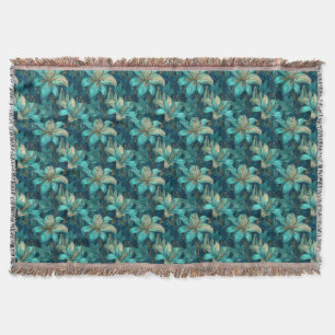 Lilies Flower House Decor Classic Bedroom Throw Blanket