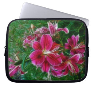 Lilies - Garden Flowers Flora Art Gifts Laptop Sleeve
